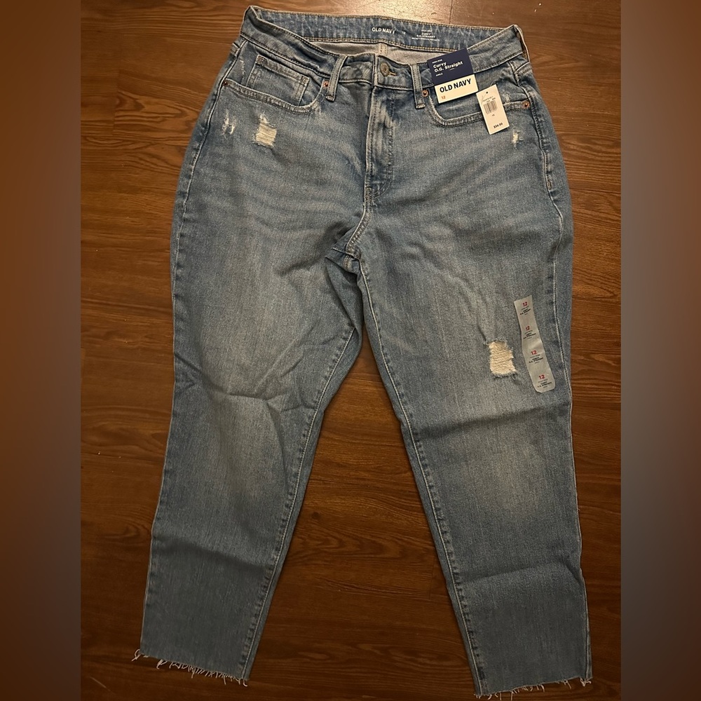 Old Navy high rise Curvy O.G Straight ankle jeans